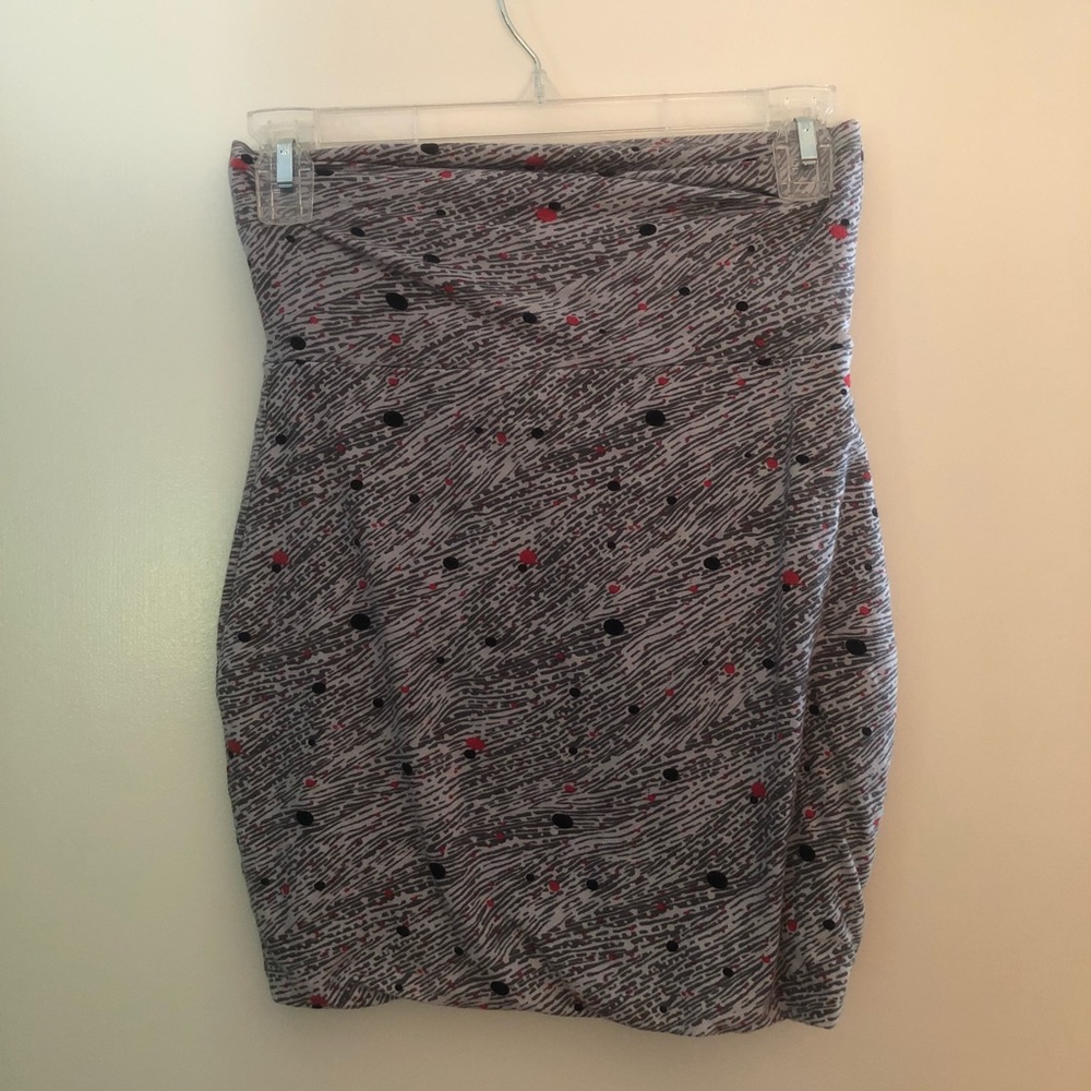 grey patterned bodycon skirt size SMALL